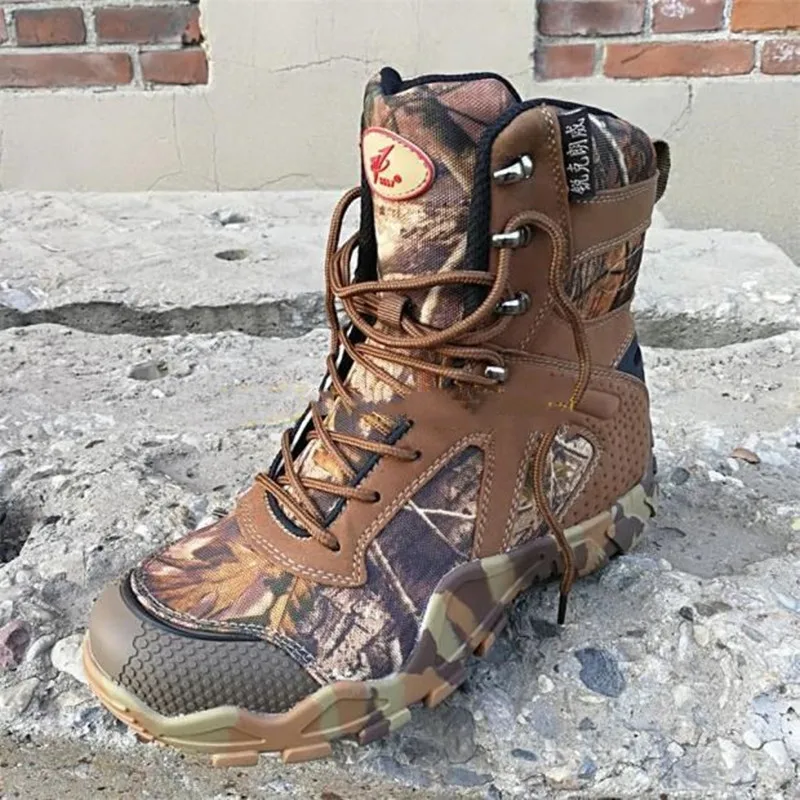 Мужские Водонепроницаемые ботинки для охоты в пустыне; Bionics Camouflage; обувь с высоким голенищем для рыбалки на открытом воздухе; спортивная обувь для скалолазания, кемпинга, альпинизма