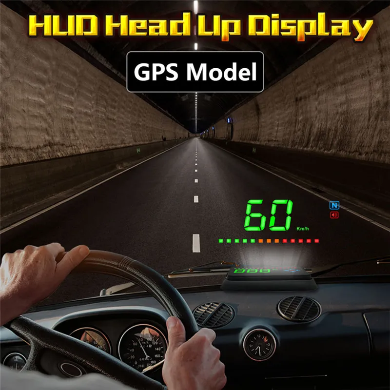 A2 GPS HUD Дисплей Автомобильный дисплей спутниковый скоростной компас KMH/MPH
