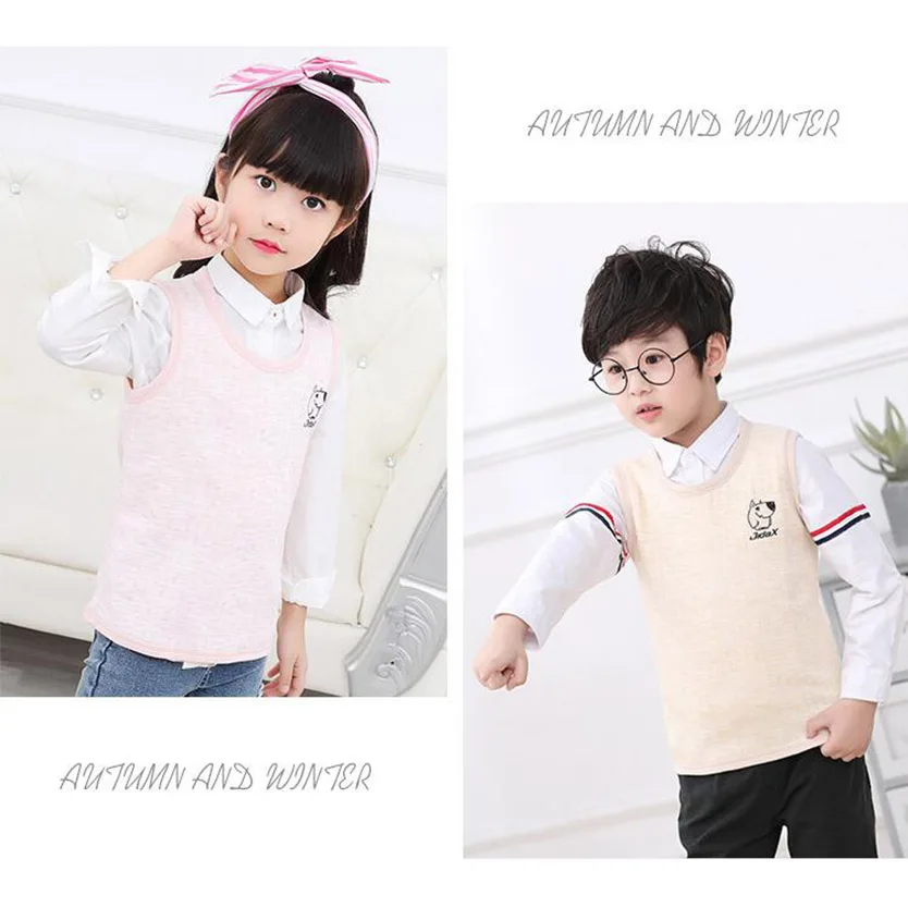 Жилет детский зимний вельветовый без рукавов пуловер одежда для маленьких