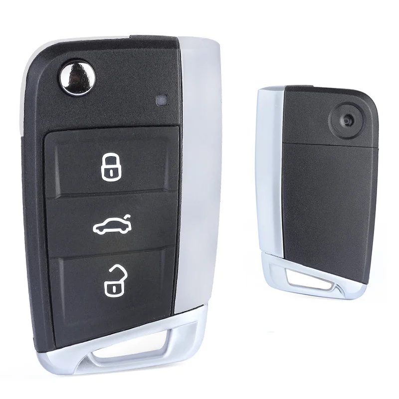 KEYECU для VW Volkswagen Golf 7 GTI MK7 Skoda Octavia A7 модифицированный складной 3-кнопочный пульт