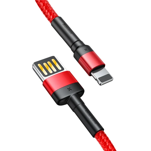 Baseus обновленный специальный Реверсивный usb кабель для iphone xs max usb xr зарядный кабель для iphone 8 7 6 6s plus Кабель для быстрой зарядки - Цвет: red