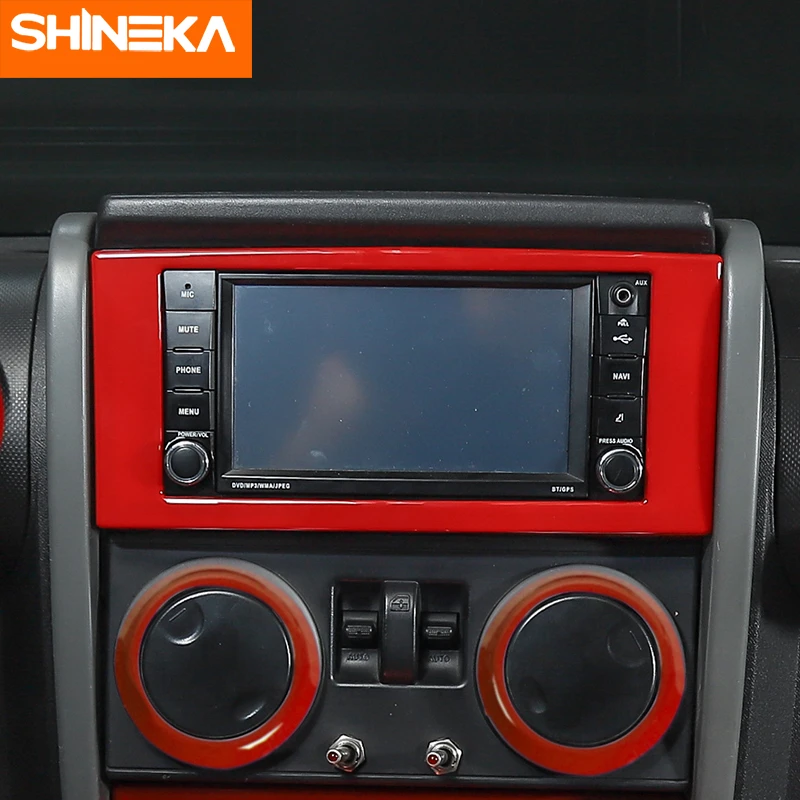 SHINEKA внутренние молдинги для Jeep Wrangler JK 2007-2010 приборной панели автомобиля