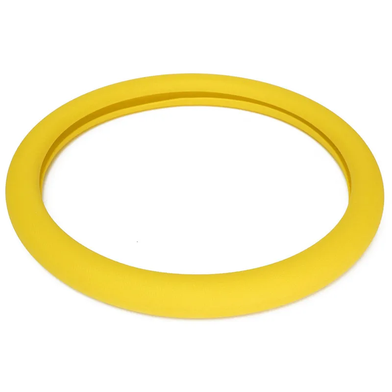 Yellow Автомобильный силиконовый чехол на руль для перчаток, мягкие автомобильные чехлы на руль, универсальные аксессуары - Название цвета: Yellow