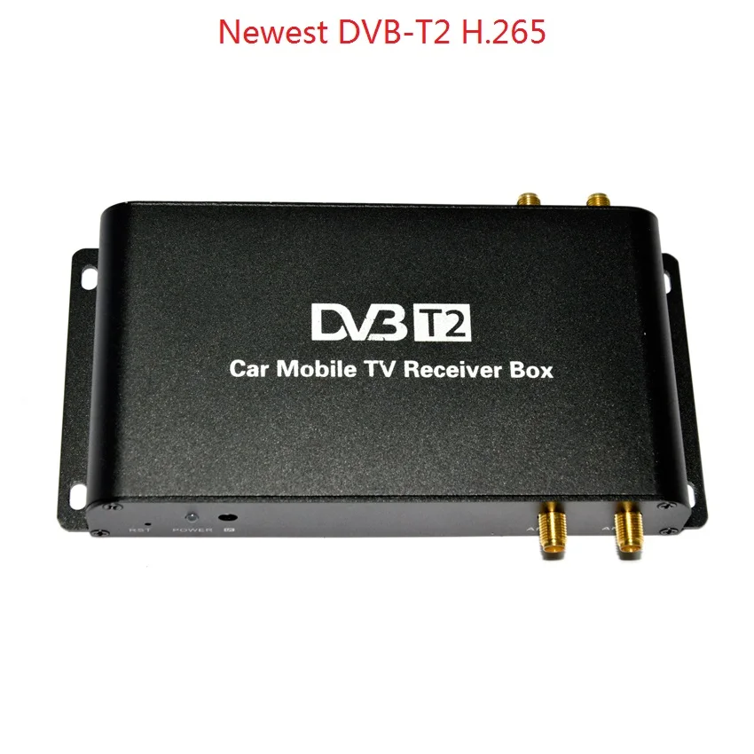 Автомобильный DVB-T2 H.265 4 антенны 4 мобильность чип 180-200 км/ч DVB T2 H.265 ТВ приемник HD 1080P ТВ тюнер коробка DVBT2 H265