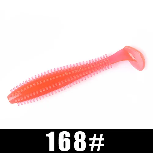 168 FISH KING, мягкие приманки для рыбалки, 90 мм/4 г, 120 мм/9 г, Т-образный хвост, один хвост, Shad, карп, силиконовые мягкие приманки для рыбалки, снасти - Color: 168
