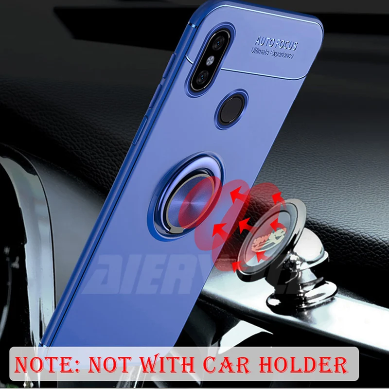 For xiaomi mi a2 lite Case Shockproof Bumper Metal Ring Holder Soft Cover TPU Silicon Funda Xiaom Xiaomi MI A2 Lite |