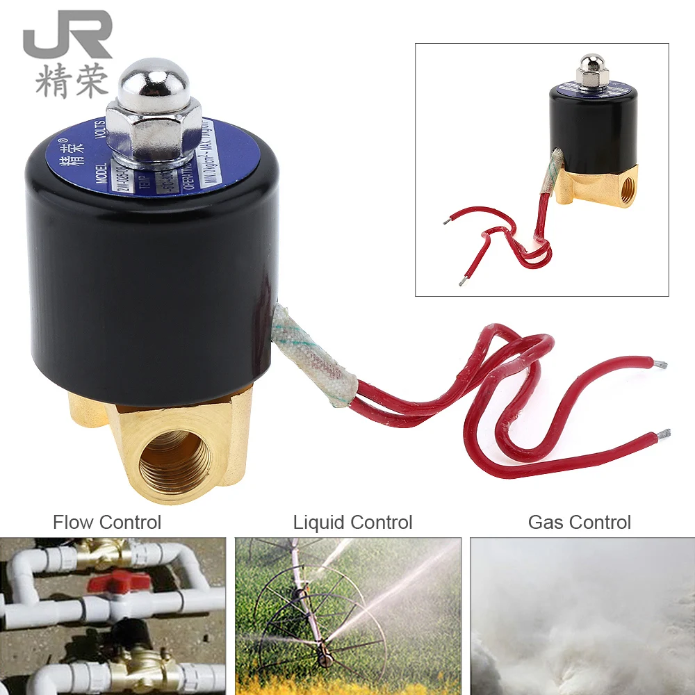 

1/4" AC 110V / 220V Electric Solenoid Valve Magnetic Pneumatic Valve Brass Body for Water Air Oil Gas