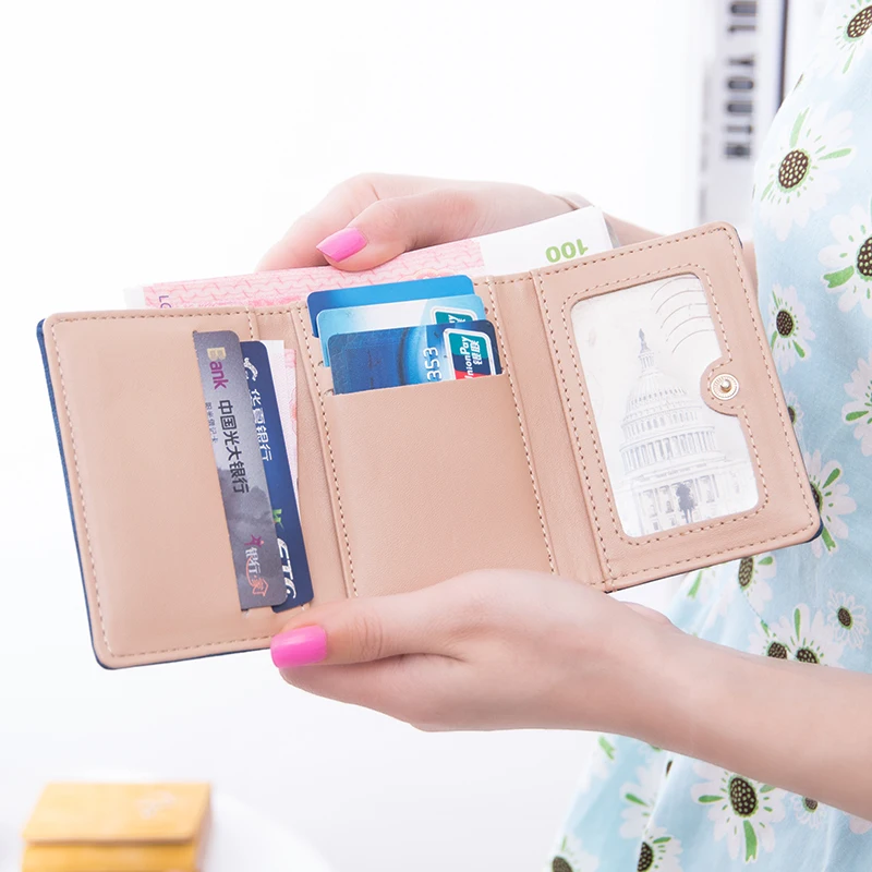 Модные женские бумажники из искусственной кожи короткие дизайнерские брендовые