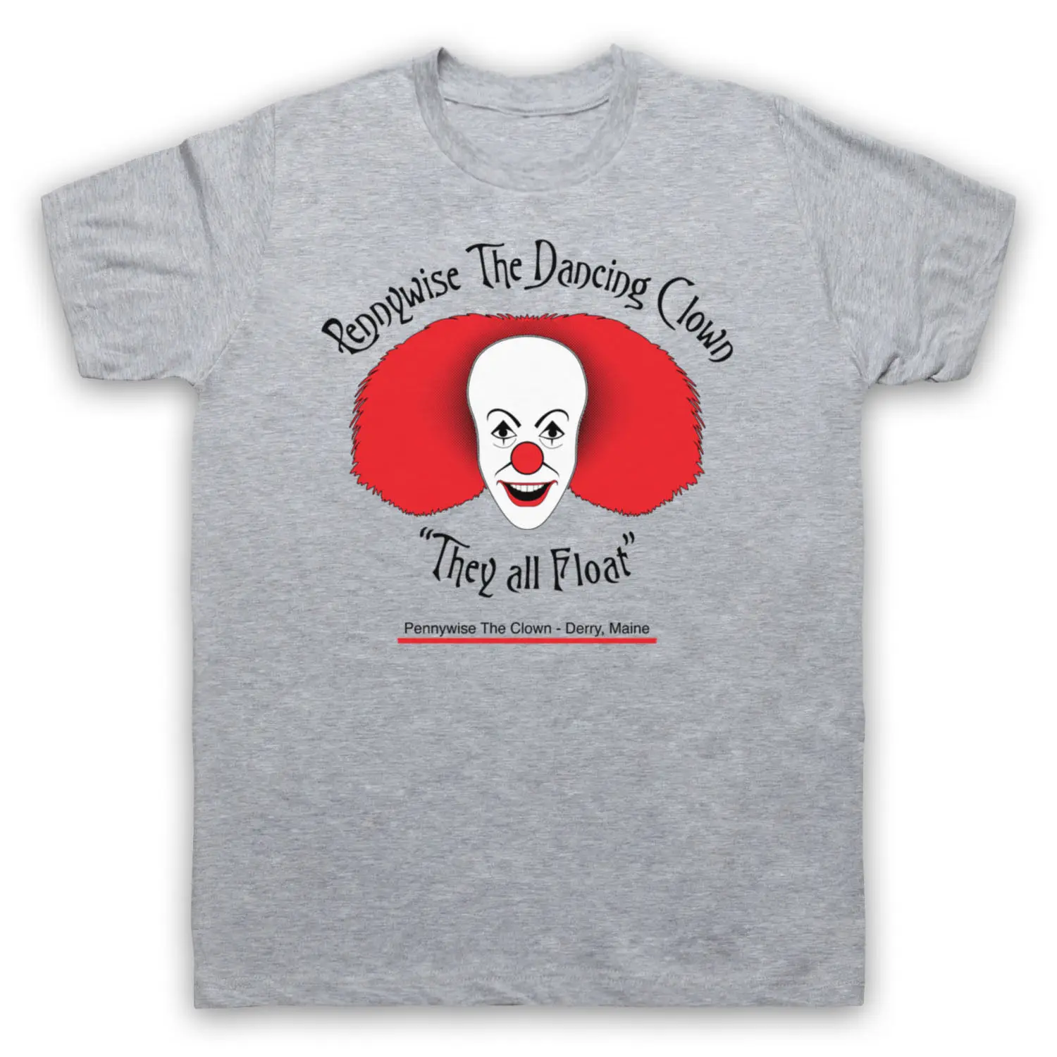 Mens Short Sleeve Tees IT PENNYWISE THE DANCING CLOWN UNOFFICIAL KING T-SHIRT MENS | Мужская одежда