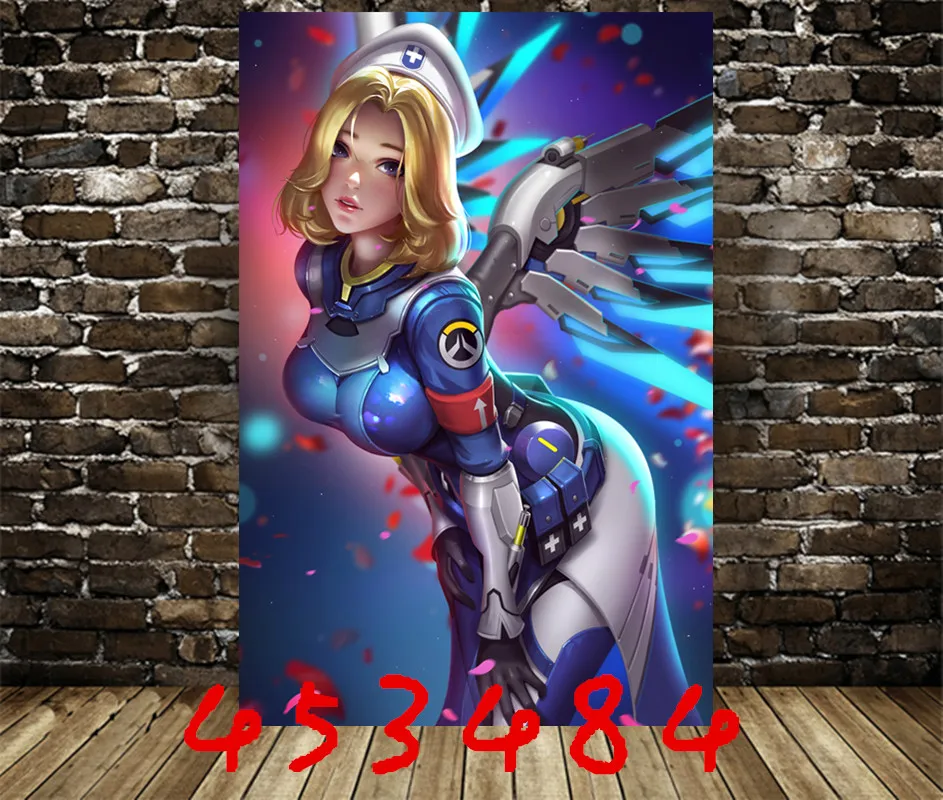 Постер на холсте с изображением игры Overwatch, картина в рамке, живопись для гостиной, кабинета, спальни, украшения для дома, товары для настенного искусства, Картина на холсте