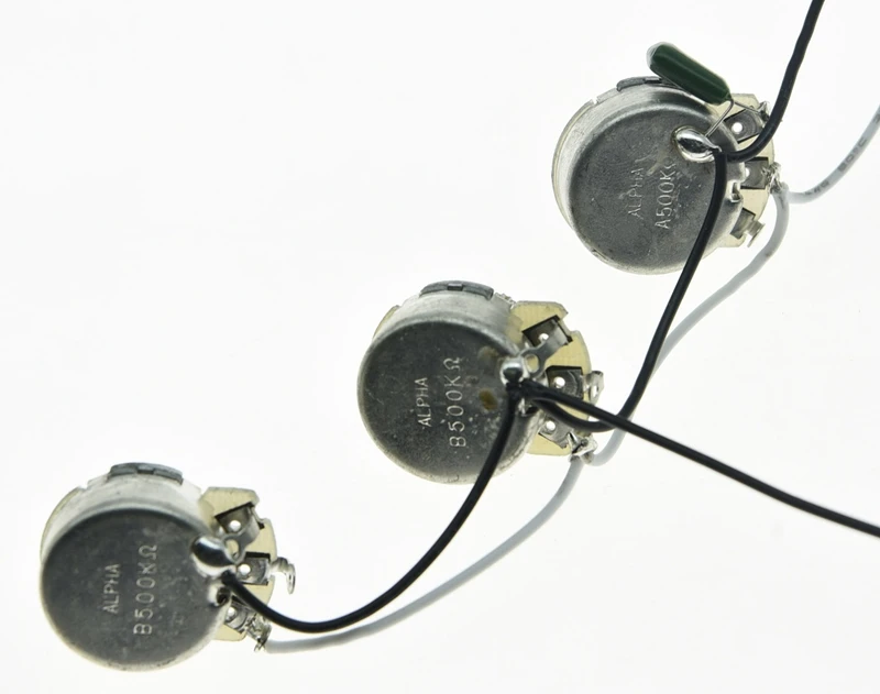 Предварительно Проводная проводка для басов Alpha 500K 24 мм Pots 2V1T 1 разъем Jazz Bass | Спорт