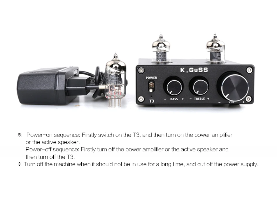KGUSS T3 Мини желчь 6J1 предусилитель ламповый усилитель буфера HIFI аудио предусилитель ВЧ регулировка басов предусилители DC12V