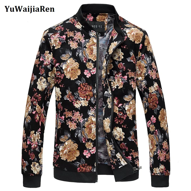 

YuWaiJiaRen 2017 New Spring Summer Mens Jacket Slim Long Sleeve Zipper Military Coats Men Bomber Jacket Plus Size 4XL 5XL