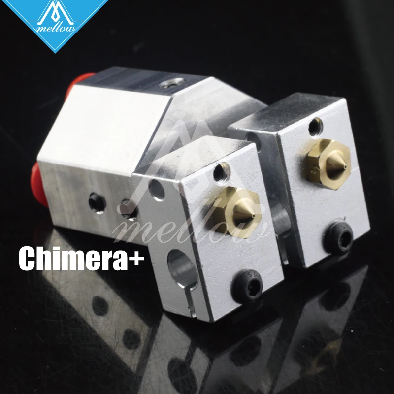 Мягкий цельнометаллический/Тефлон Химера Hotend полный комплект мульти экструзии 3D
