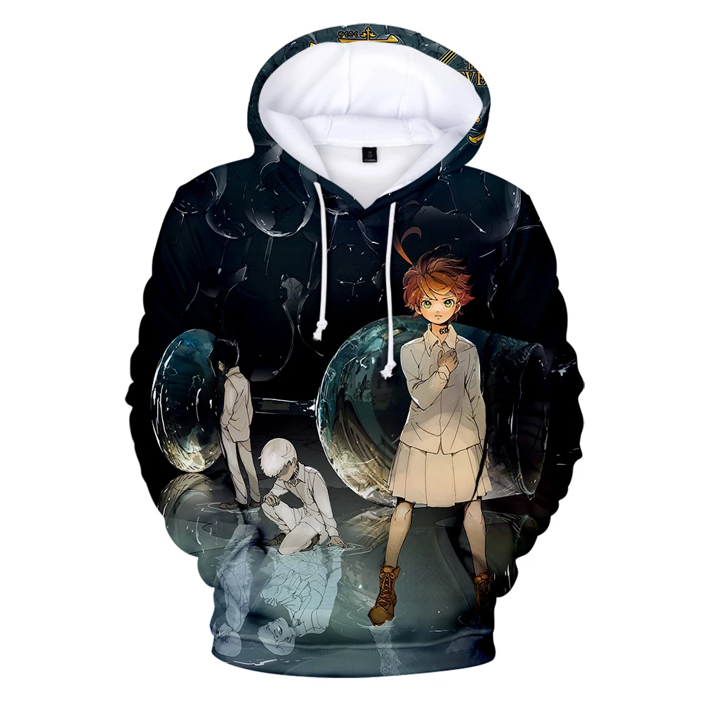 Новинка толстовки с капюшоном объемным принтом Promise Neverland Лидер продаж