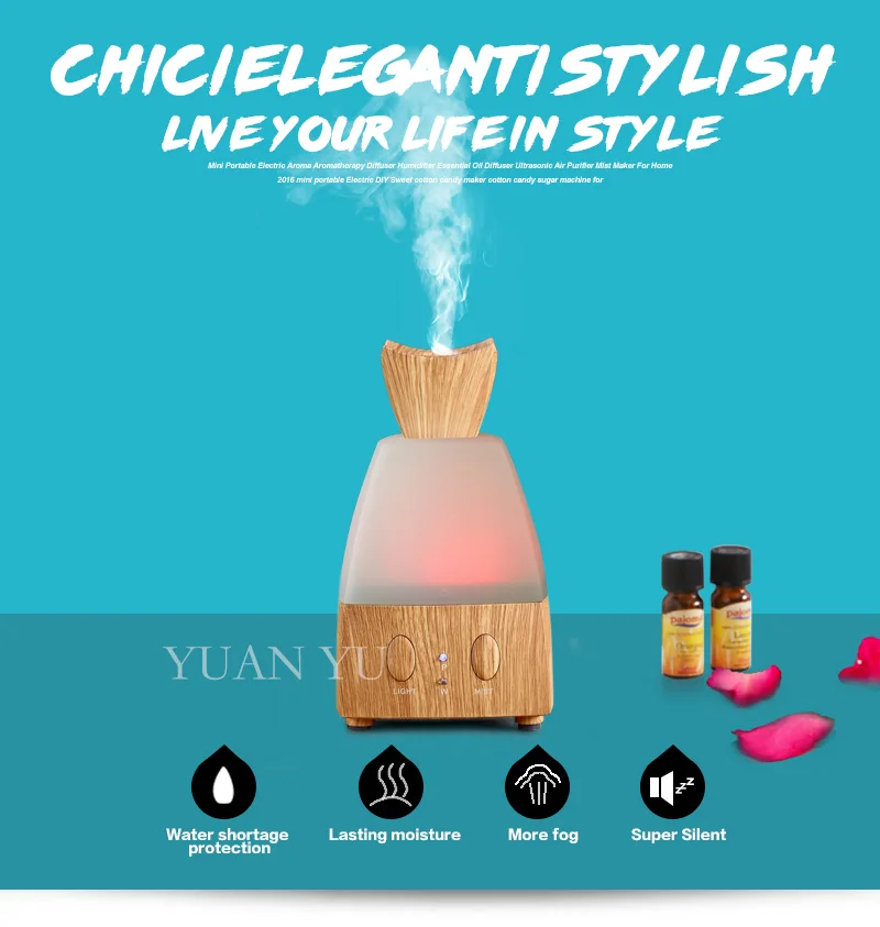 Портативный Аромат Увлажнитель Ароматерапия Мини-Эфирное Масло Диффузор LED