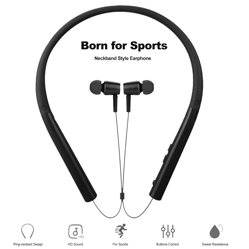 IPX7 водонепроницаемые наушники Bluetooth Спорт Беспроводной с шейным стерео