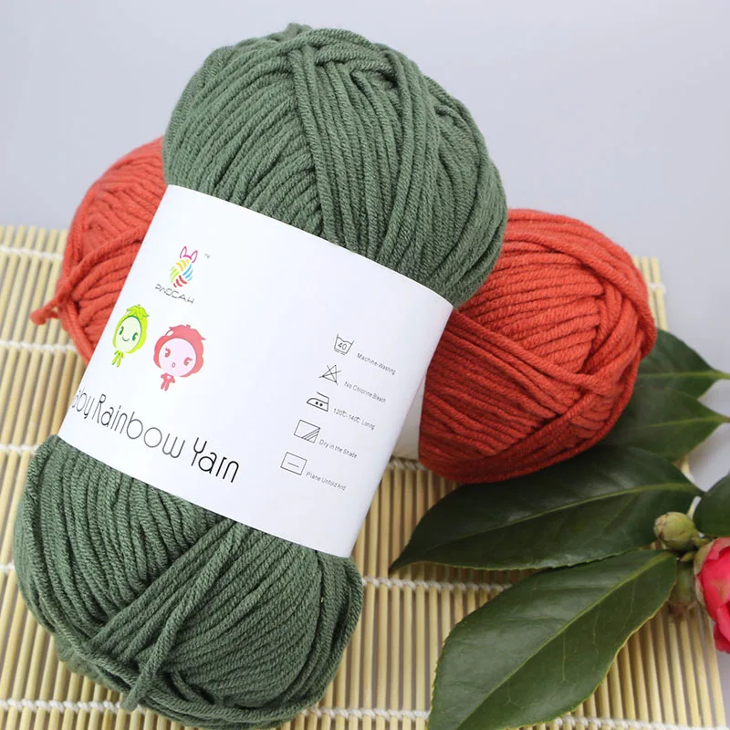 Оптовая продажа 500 г шерстяная детская хлопковая шерсть плотная пряжа для