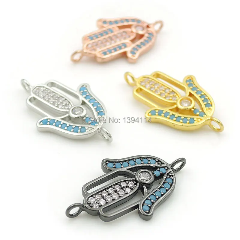21*12*2 мм Micro Pave Kallaite & Clear CZ лук и стрела Хамса ручные коннекторы подходят для