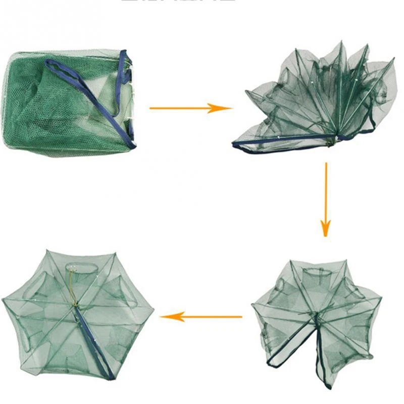 Портативная Складная рыболовная клетка ловушка для крабов кастинга приманка