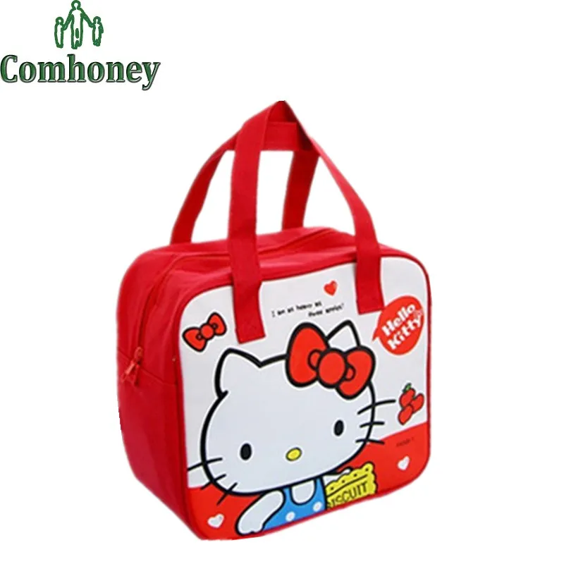 Hello Kitty обед мешок для детей мультфильм нейлон неопрен Термальность сумка Еда