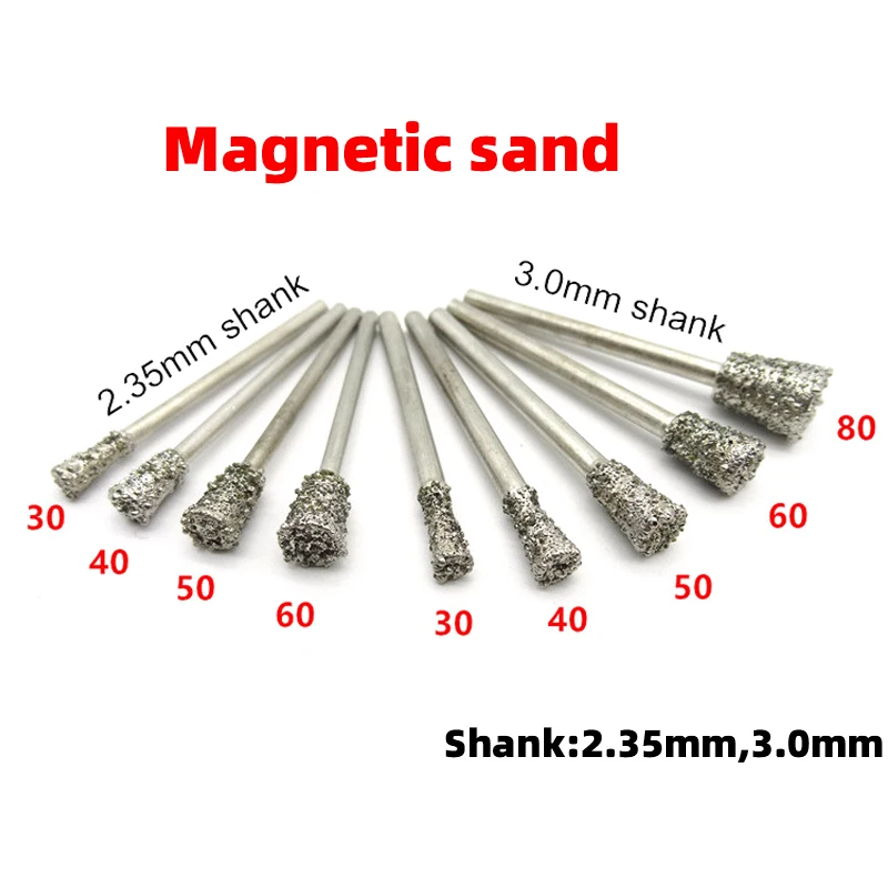 

1PCS Magnetic Sand Mounted Points Nailhead Jade Grinding Needle Carving Knife Agate Stone Peeling Tool Durable Head Peeled
