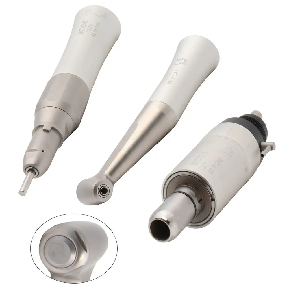 Low Kit 4Holes Стоматологическая низкой Скорость наконечник прямой турбинный наконечник прямой с косым углом пневматический двигатель 2/4 отверстия 127 обновленная - Цвет: Low Kit 4Holes