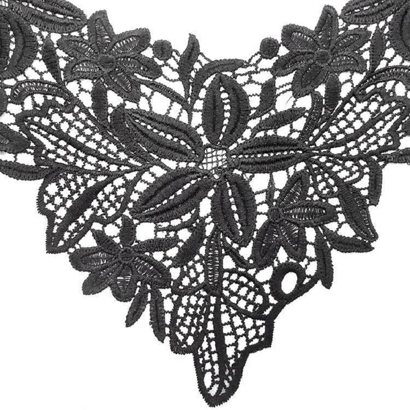 Кружевной тканевый Воротник с вышивкой 2 шт. | Дом и сад
