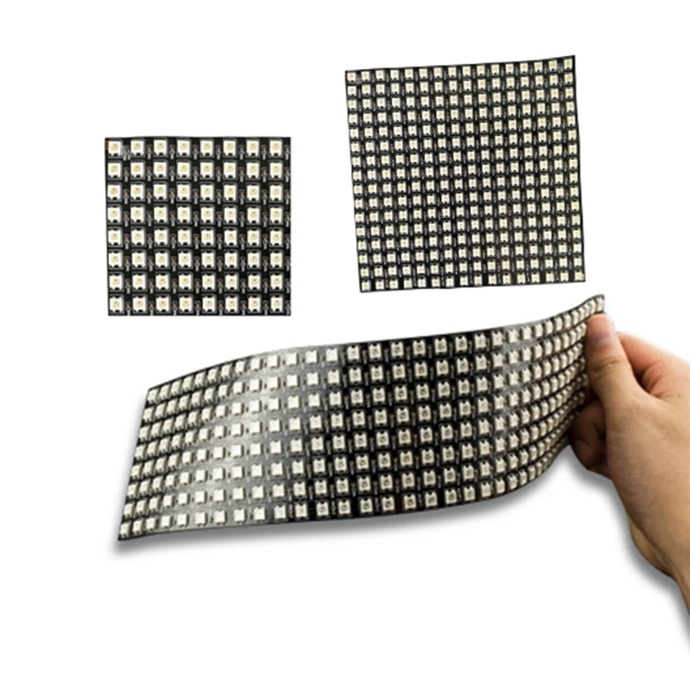 WS2812B RGB Светодиодная панель экран световые пиксели цифровой гибкий светодиодный