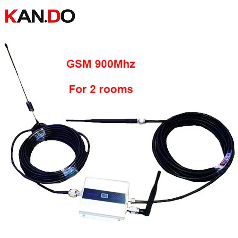 Для 2 комнаты w/ 20 м кабель антенны двойной выход 55dbi ЖК дисплей GSM 900 МГц усилитель и