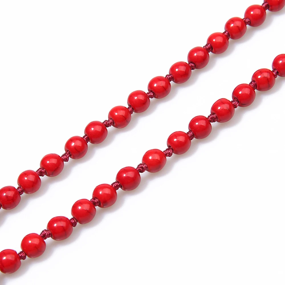 SHINUS BOHO Natural Stone Beads Long Necklace Classic Nepal Bead Tassel Hand Knotted for Women Yoga Meditation Jewelry | Украшения и