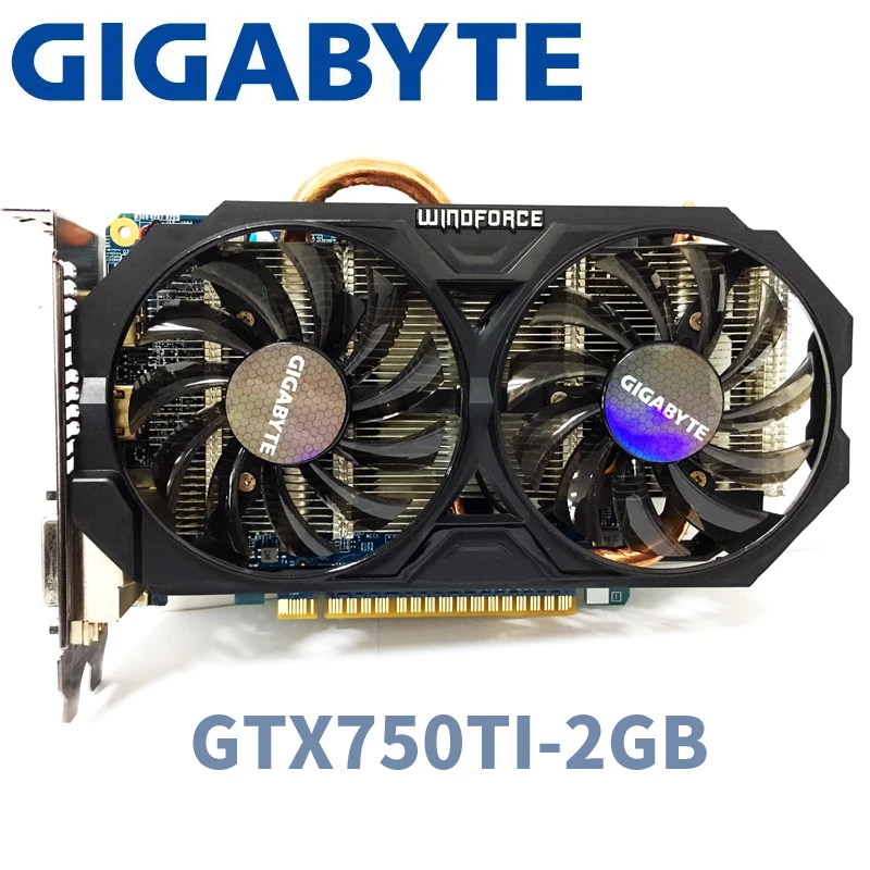 Gigabyte GVI-750TOC-2GI GTX750TI GTX 750TI 2 ГБ 2 г D5 DDR5 128 бит ПК настольные видеокарты компьютерные видеокарты