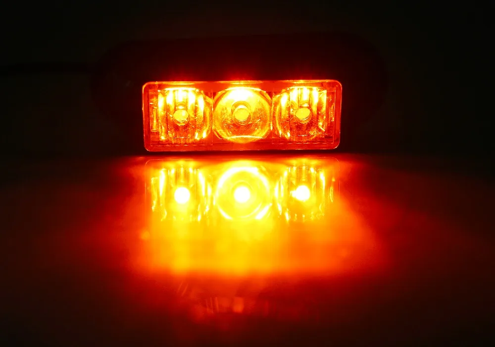 10x грузового автомобиля 12v 24v 3W высокая мощность 3 светодиодный Водонепроницаемый