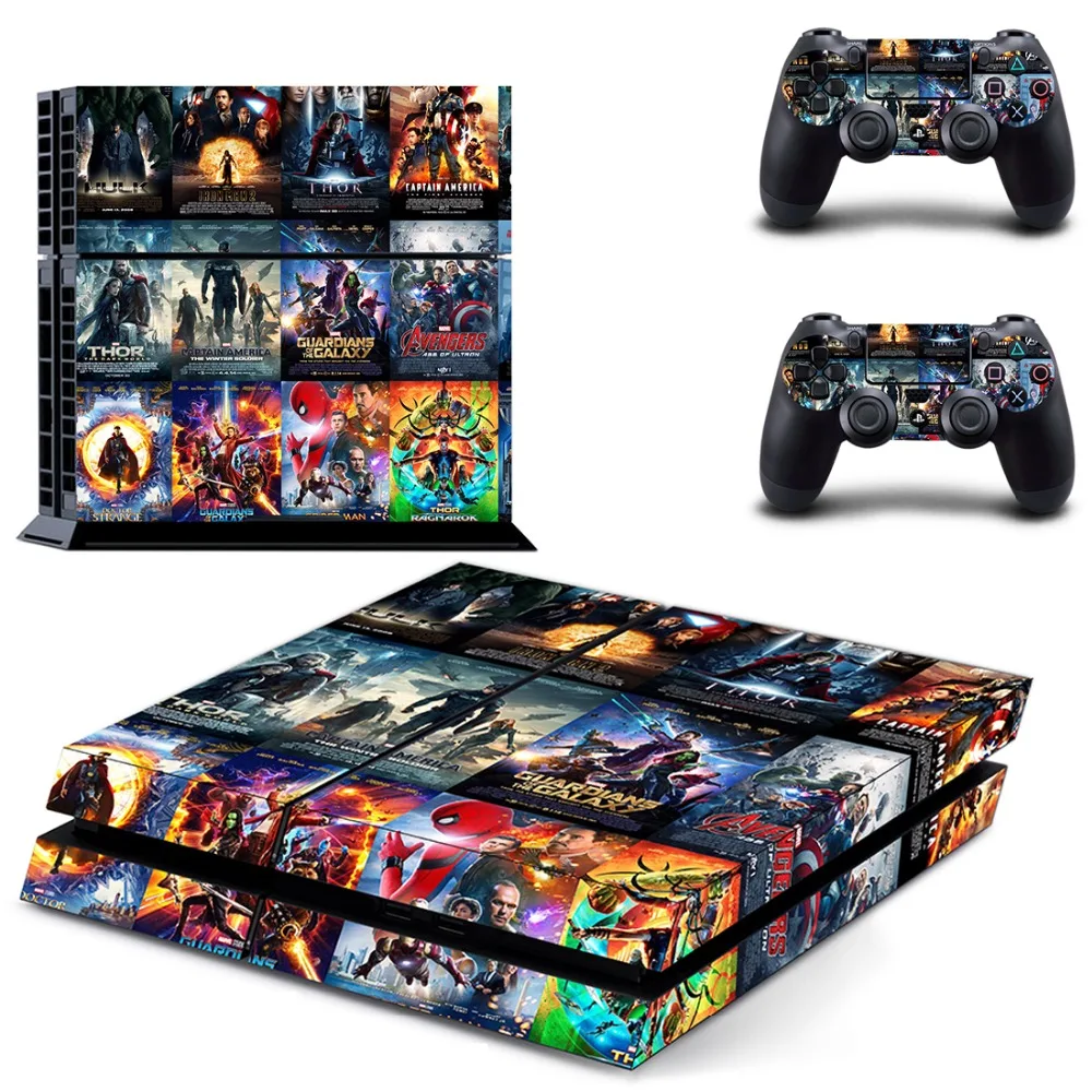 Виниловая наклейка для консоли Playstation 4 и 2 контроллеров PS4|Наклейки| |