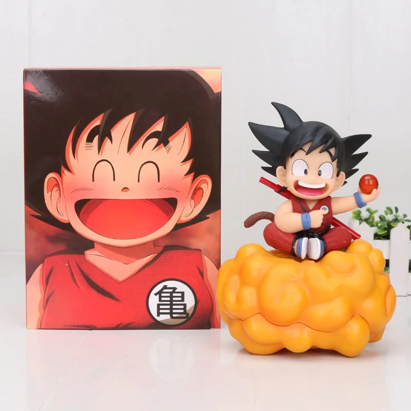 orange with box 17 см аниме Dragon Ball Z фигурка Гоку малыш «сальто на облаке» Сон Гоку детство ПВХ фигурка модель игрушки - Цвет: orange with box