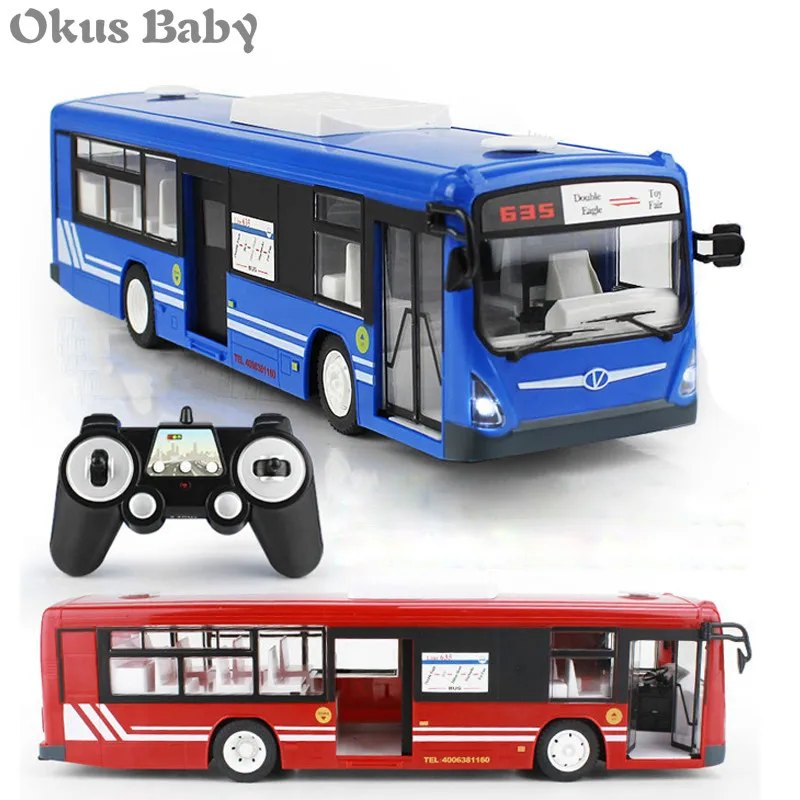 

2022 RC Car 6 Channel 2.4G Remote Control Bus City Express High Speed One Key Start Function Bus with Realistic sound and Light