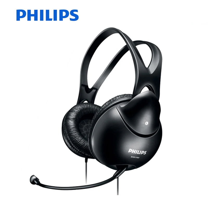 Оригинальные Наушники Philips SHM1900 с поддержкой музыки фильмов и игр микрофоном