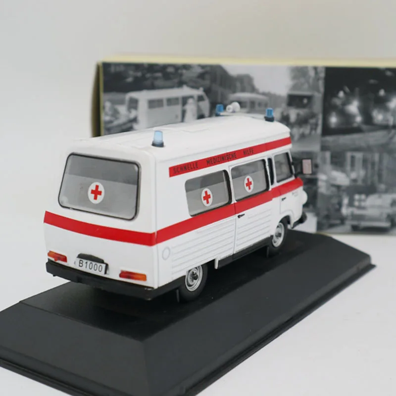 1:43 BARKAS B1000 1965 Больничная спасательная модель скорой помощи машинки, игрушка из сплава, коллекция литых под давлением металлических машин, игрушки для детей