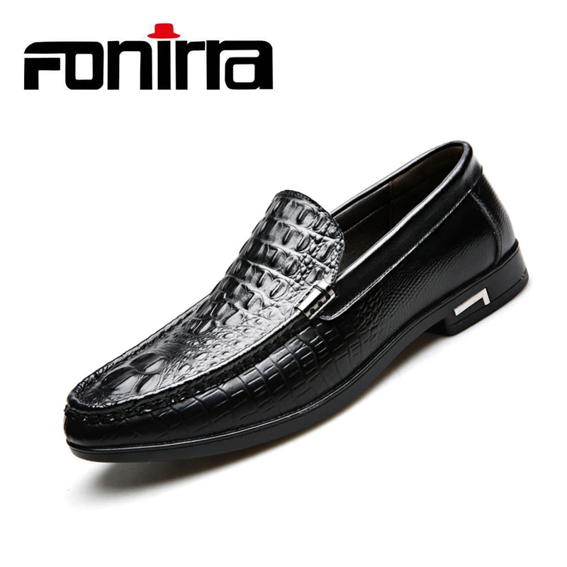 FONIRRA Роскошные качественные натуральные кожаные повседневные мужские лоферы для
