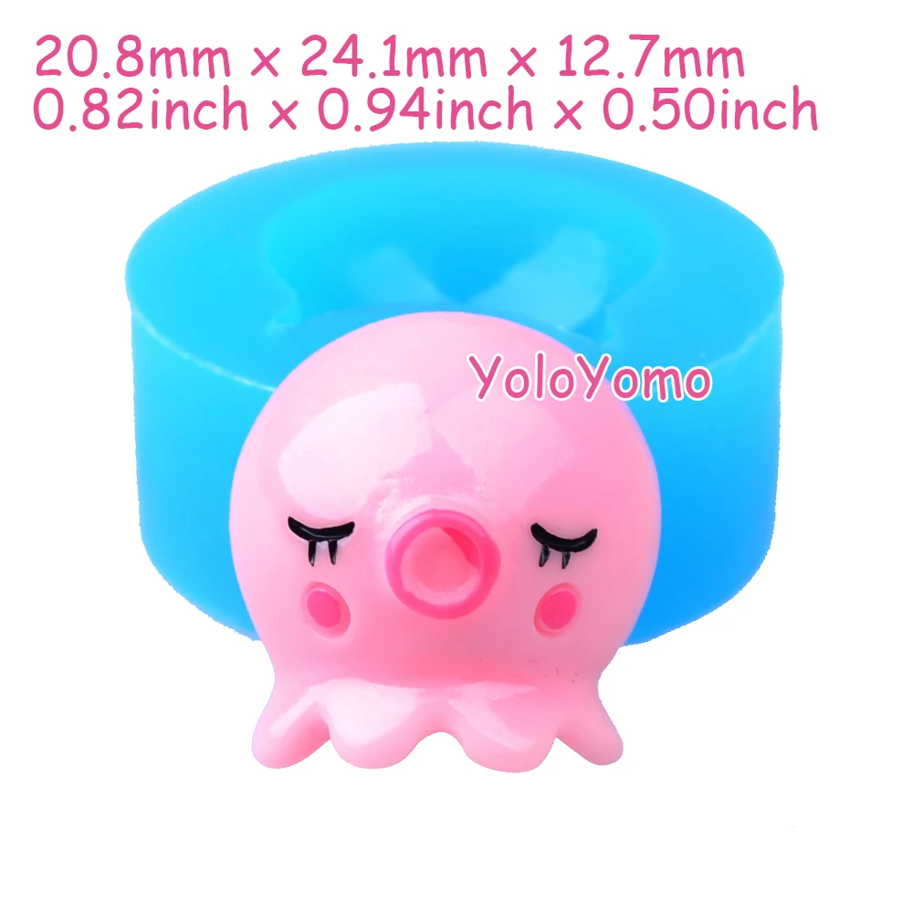 D399YL 24 1 мм каваи осьминог силиконовая форма МОРСКАЯ ФОРМА в виде животных торт