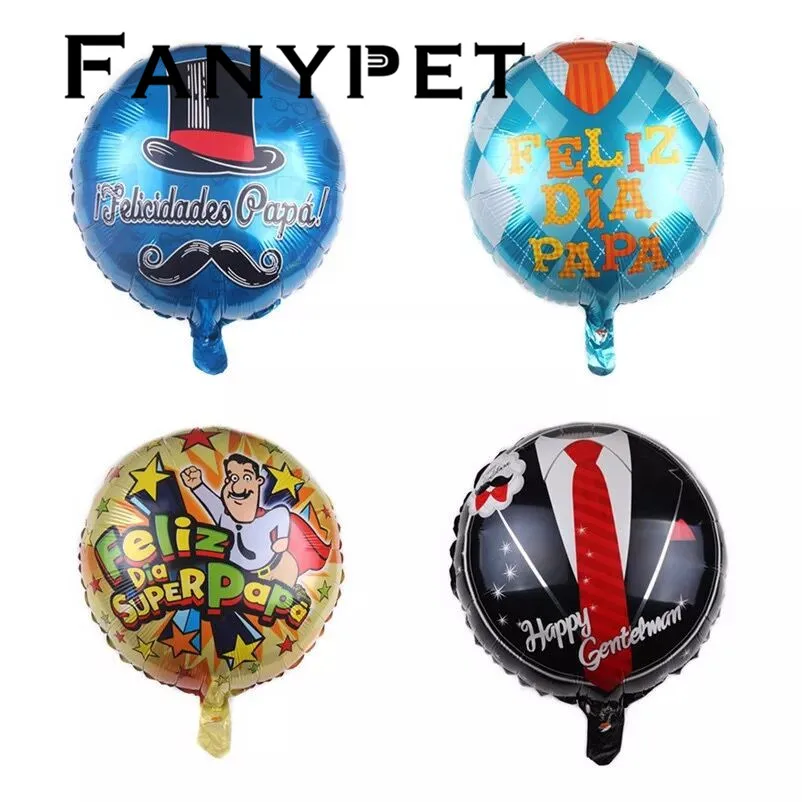 10 шт 18 дюймов испанский Счастливый День отца гелий Globos Feliz Dia супер папа фольга