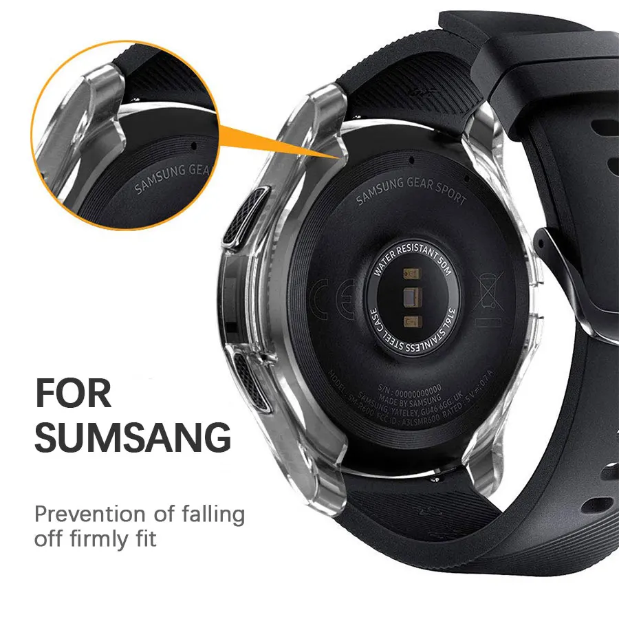Силиконовый чехол для часов Samsung Galaxy Watch 42 мм полноразмерный защитный