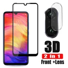 Закаленное 3d-стекло 2 в 1 для xiaomi redmi note 7, стекло для объектива камеры, Защитное стекло для экрана note 7, защитная пленка 6,3 дюйма