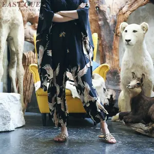 Женские широкие брюки палаццо, в японском стиле, FZ774, Японская уличная одежда, брюки-кимоно