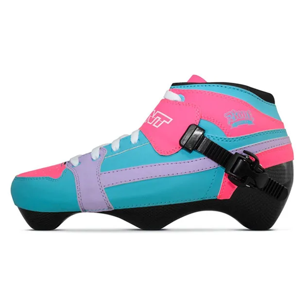 Purplle light blue BONT преследование 3PT Inline Катание на коньках ботинки три точки скорость Катание на коньках ботинки - Цвет: Purplle light blue