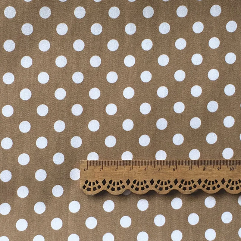 160 см ширина королевский фиолетовый коричневый горошек 100% хлопок ткань пэчворк