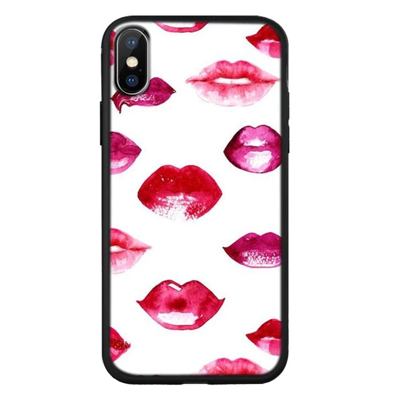 Силиконовый чехол для iPhone X XR XS 6 6S 7 8 Plus Crown Dot розовые чехлы с узором задняя крышка
