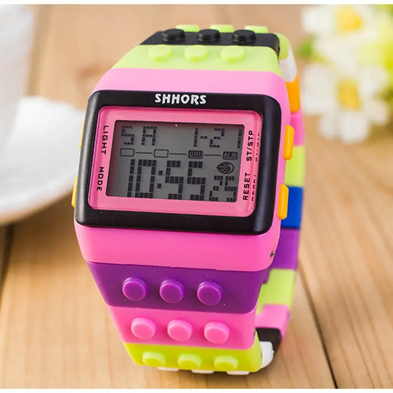 SHHORS часы Радуга Классический Модная обувь унисекс Разноцветное платье в полоску