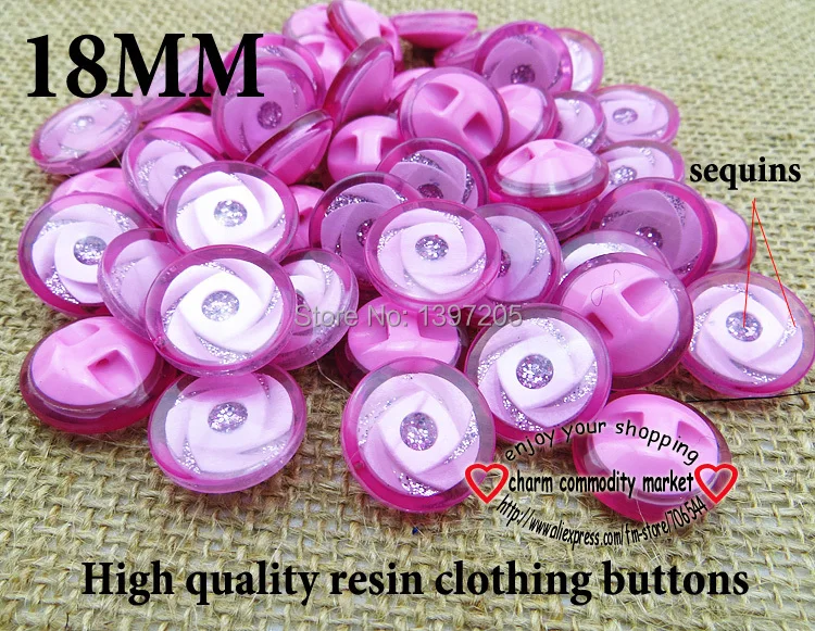 Пуговицы из окрашенной смолы 20 шт. 15 мм | Дом и сад