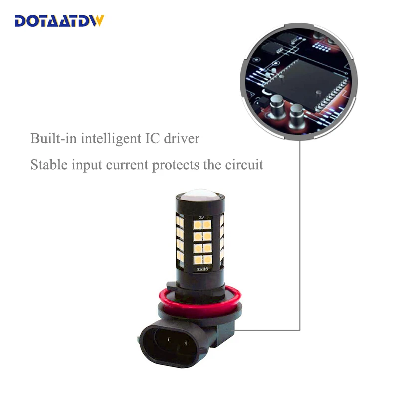 2x12 в 1200Lm Led H8 H11 9005 HB3 9006 HB4 3030SMD светодиодный чип для автомобиля мотоцикла двигателя